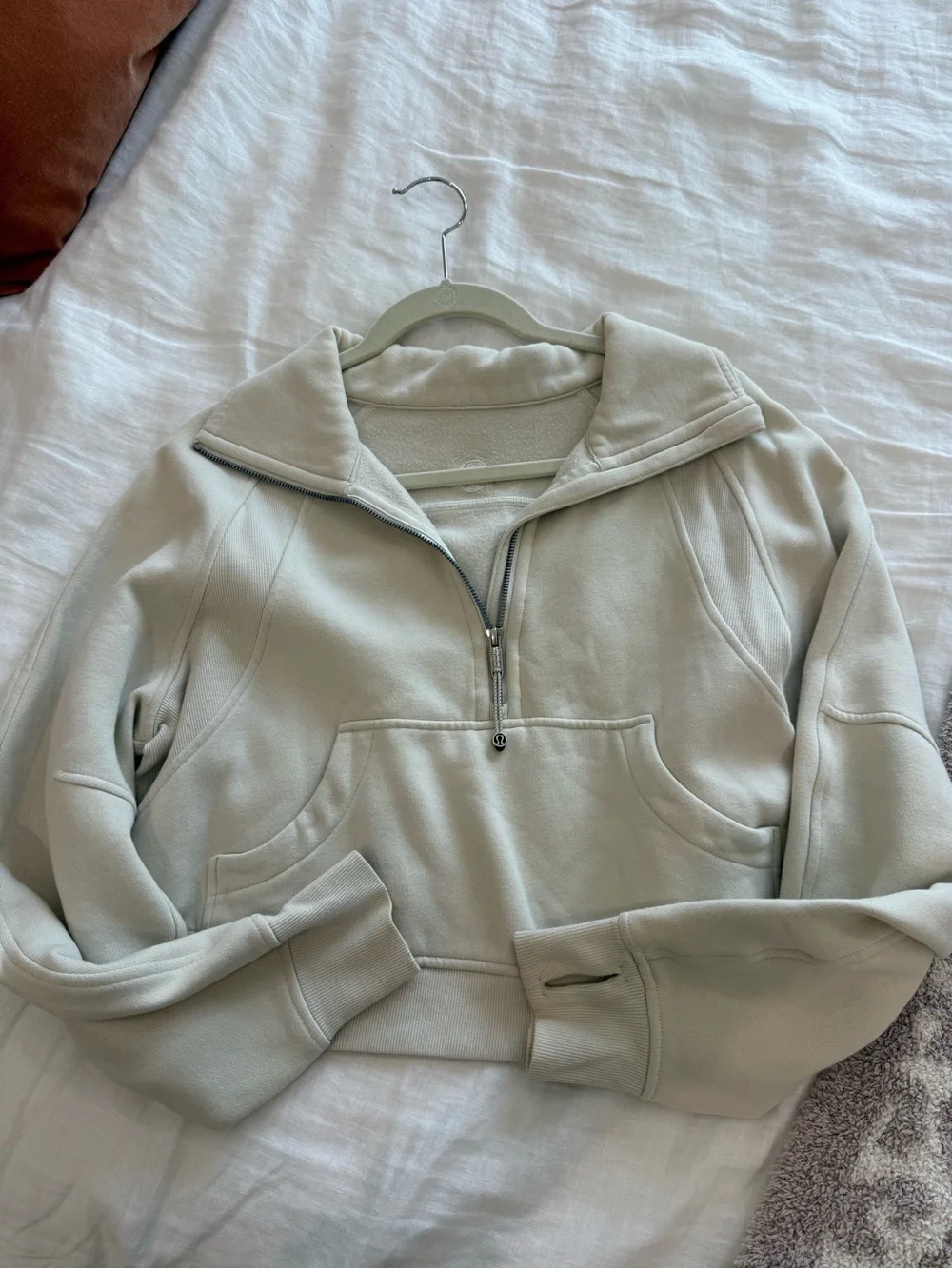 lululemon athletica Women's Half-Zip Scuba in Cream XS/S